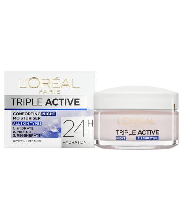 L'Or al Paris Triple Active Night Cream 50ml - Hydrating & Nourishing Formula - Buy Online on GoSupps.com