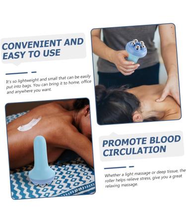 Ultechnovo 2PC Massage Roller & Ice Cream Roll Hammer | Percussion Back Massager | Manual Muscle Roller & Hand Devices with Steel Balls - 14.5x7.5cm - Buy Online on GoSupps.com
