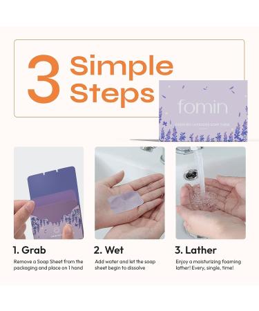 FOMIN Antibacterial Lemon Travel Soap Sheets - 300ct Dissolvable Hand Washing Mini Soap for Camping - Buy Online on GoSupps.com