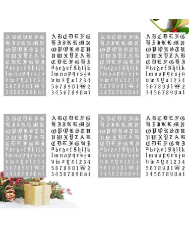 Beaupretty 4 Sets Letters And Number Nail Stickers Tip Nail Art Adhesive Decals Nail Wrap Manicure Old English Alphabet Stripe (Black and White in 1 Set) - Buy Online on GoSupps.com