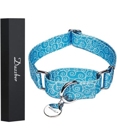 Dazae Martingale Dog Collar - Sky Blue XS (20.3-30.5 cm) | Adjustable Hard-Wearing Safety Training Collar for Small Dogs | Auspicious Cloud - Buy Online on GoSupps.com