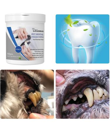 Richolyn Dog Teeth Cleaning Towels | 50 Pieces | Freshens & Cleans Dog Teeth - Ideal for Dogs & Cats - Buy Online on GoSupps.com