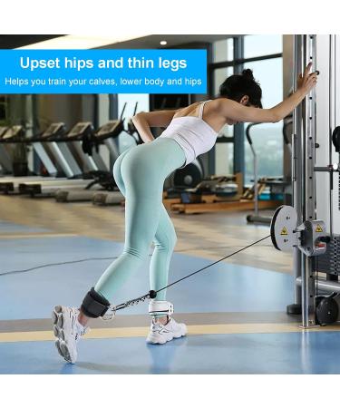 Ksvaye Fitness Foot Loops with D-Ring Ankle Straps - Adjustable Cable Pull Kickback Loops for Men & Women - Perfect for Gym Workouts - Buy Online on GoSupps.com