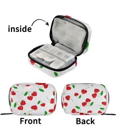 Cherry Hearts Valentine s Day Pill Organizer - 7 Day Travel Case for Vitamins & Supplements - Buy Online on GoSupps.com