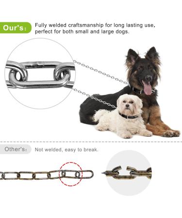 Lifeswell 15-Inch Dog Tie Out Stake & 30ft Heavy Duty Stainless Steel Chain for Dogs up to 125lbs | Perfect for Courtyard & Camping - Buy Online on GoSupps.com
