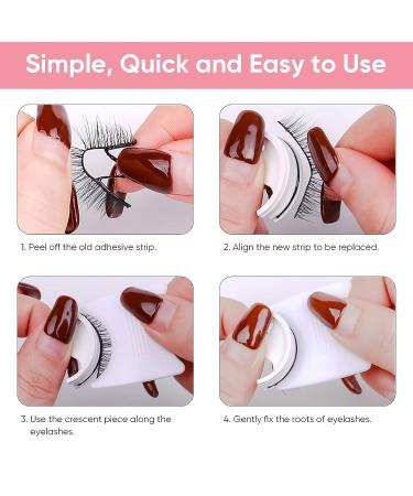 3 Pairs Reusable Self-Adhesive Waterproof False Eyelashes - Natural Look - Buy Online on GoSupps.com