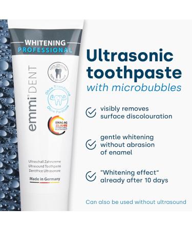 EMMI-Dent Ultrasound Toothpaste Whitening | Gentle Vegan Formula for Sensitive Teeth & Gums | 75 ml (1 Pack) - Shop Now! - Buy Online on GoSupps.com