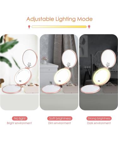 MIYADIVA Magnifying Mirror with Light | 3 Side 20X 5X 1X Magnification | Travel Makeup Hand Mirror - Buy Online on GoSupps.com