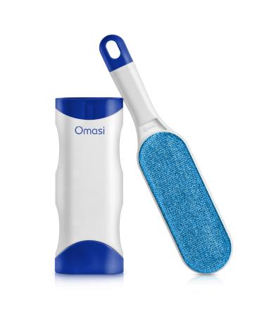 Grandma's lint brush pet brush pet pet fur and lint remove lint remover with self -cleaning double -sided base brush perfect for mobel carpet dark blue