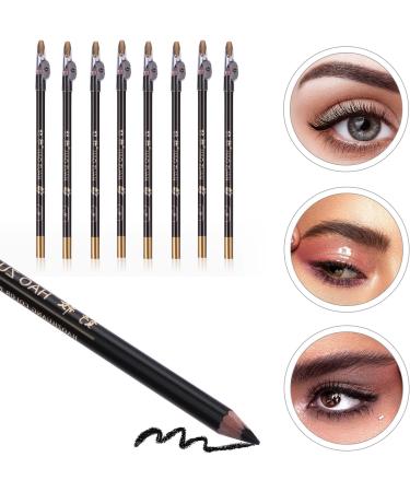 TOVINANNA Brow Pencil 8 Pcs Waterproof Sweat-proof Eyebrow Pencils with Sharpener for Women Girls Cosmetic Makeup Tools for Eyebrow Shaping and Filling 1 count (Pack of 1) Black - Buy Online on GoSupps.com