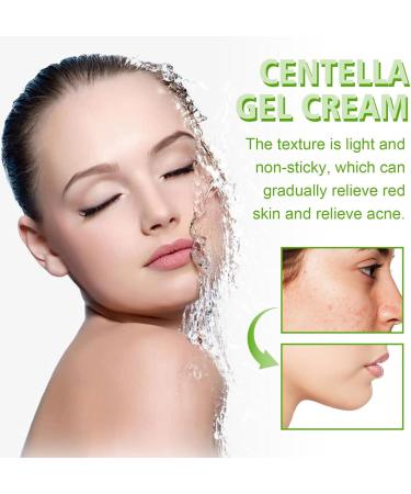 Mikabila 60ml Centella Calming Gel Cream Non-Sticky Face Moisturizer Acne-prone Sensitive Oily Dry Skin Hydrating Plant-based Face Moisturizer for Women with Tea Tree Oil Repairing - Buy Online on GoSupps.com