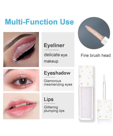 ZARICS Glitter Liquid Eyeshadow & Eyeliner Gel Combo - Sunset Dawn | Korean Glitter Eye Makeup for Stunning Sparkling Look - Buy Online on GoSupps.com
