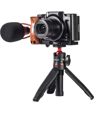 UURig ZV1 Camera Cage for Sony ZV-1 - Filmming Accessories with Arri Locating, Cold Shoe Extension, Wooden Handle Grip - Ideal for Vloggers & Content Creators - Buy Online on GoSupps.com