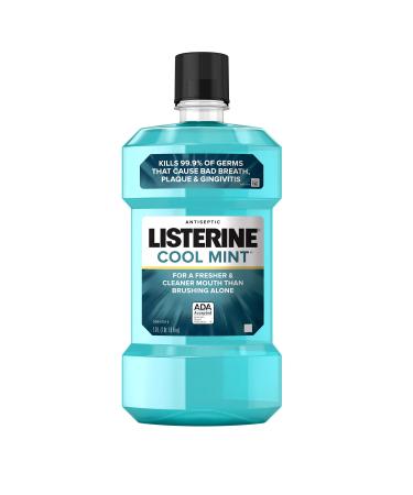Listerine Antiseptic Mouthwash Cool Mint 33.8 oz (Pack of 2) Cool Mint 33.8 Fl Oz (Pack of 2)
