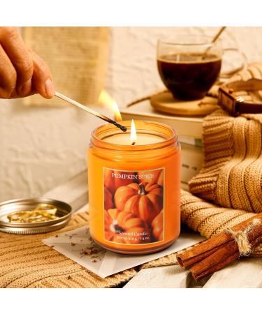 SCENTORINI Pumpkin Spice Scented Candle - 7.4 oz Natural Soy Wax | Perfect Halloween & Fall Aromatherapy Gift  - Buy Online on GoSupps.com