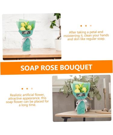 Zerodeko Soap Flower Gift Box Artificial Wedding Bouquet Wedding Flowers Birthday Soap Flower Rose Bouquet Floral Soap Memorial Gift Soap Rose Flower Bath Soap White Roses White 27x10cm - Buy Online on GoSupps.com