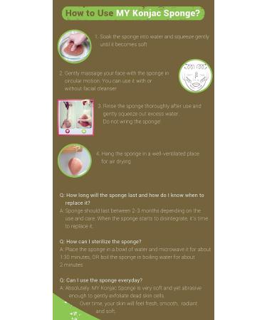 MY Konjac Sponge: All Natural Fiber Body Sponge for Sensitive Skin - Cruelty Free & Vegan Society Approved - Buy Online on GoSupps.com