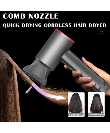 Cordless Portable Blow Hair Dryer Battery Operated Hair Dryer with Quick Charging Base Hot/Cold Wind Low Noise Hair Care Blow Dryers Gifts for Women/Mom - Buy Online on GoSupps.com