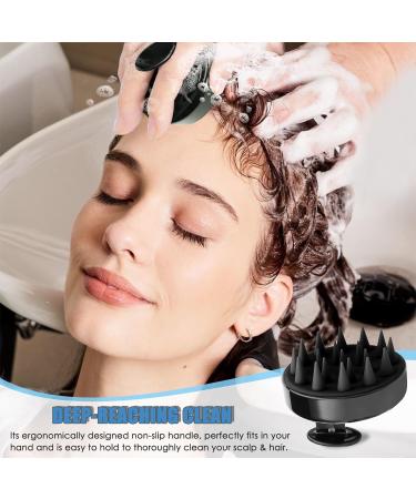 Scalp Massager Scalp Massager Hair Growth Scalp Scrubber Shampoo Brush for Remove Dandruff Hair Scrubber Silicone Scalp Brush Scalp Exfoliator (Black+Green) - Buy Online on GoSupps.com