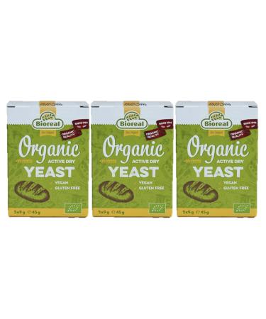 Bioreal Organic Dried Yeast-3 packs of 5x9g - Buy Online on GoSupps.com