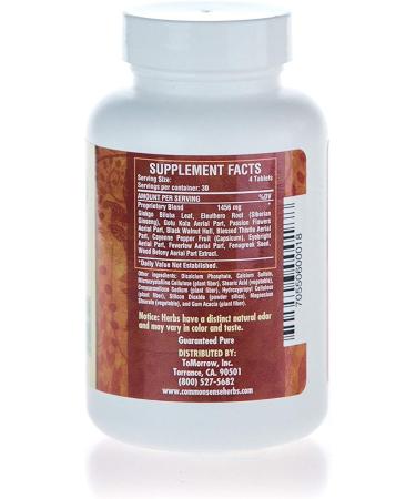 HeadStart Brain Nourishment - Common Sense Herbal Products (120 Tablets) - Buy Online on GoSupps.com