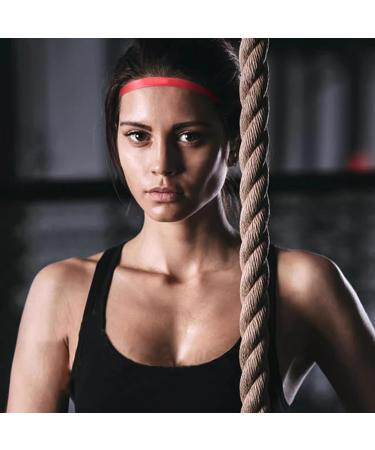 12 Pack Thin Slipproof Sports Hair Bands for Women & Men - Elastic Headbands for Fitness Yoga Running & Football - Buy Online on GoSupps.com