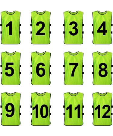 TOPTIE Numbered Training Vests Set (#13-24) - Pack of 12 Soccer Pinnies - Buy Online on GoSupps.com