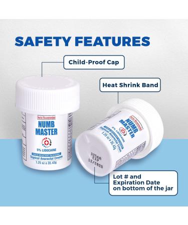 Clinical Resolution Numb Master 5% Lidocaine Numbing Cream Maximum Strength Topical Anesthetic, Fast-Acting Pain Relief Burn Itch with Aloe Vera & Vitamin E, 4.2 oz - Buy Online on GoSupps.com