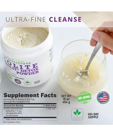 TODICAMP Zeolite Powder 200g - 7.05oz | Ultra Fine Sorbolit 95% Clinoptilolite | 3X Activated Zeolite Supplement for Detox | 200 Days Supply - Buy Online on GoSupps.com