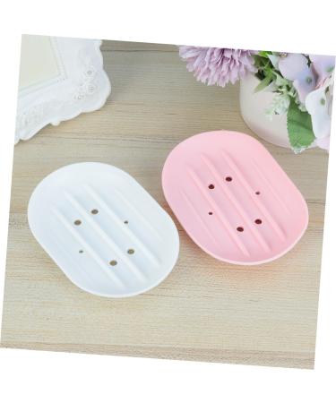 Ciieeo 8 Pcs Non-slip Silicone Soap Holder Soap Soap Dish Sink Soap Holder Fruit Straws Anti Slip Soap Case Soap Drainer Holder Bathroom Soap Rack Silicone Soap Dish Hollow Out White Tray - Buy Online on GoSupps.com