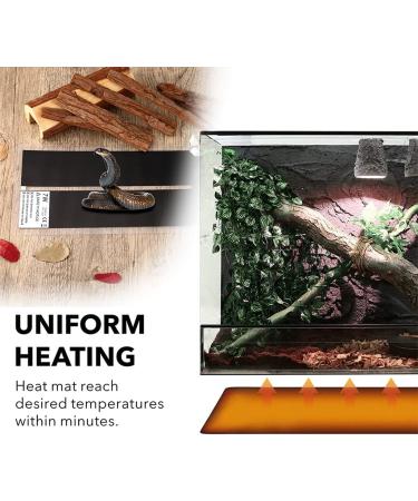 2 PCS Reptile Heating Mat Warmer Mat Pad with Temperature Control Fit Adjustabl Reptile Heat Mat 5W/7W/14W/20W Warmer Mat Pad for Reptiles Turtle Tortoise Snakes Snails Lizard Gecko Spider (14W) - Buy Online on GoSupps.com