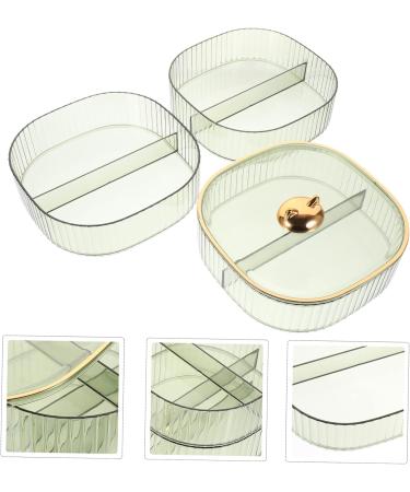 KICHOUSE Candy Plate Decor Food Tray Sympathy Baskets Dried Fruit Case Sweet Candy Case Grid Biscuit Box 15X15X13.5CM Green - Buy Online on GoSupps.com