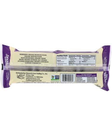 Edward & Sons Whole Grain Brown Rice Snaps with Black Sesame - 3.5 oz (100g) | Healthy Snack - Buy Online on GoSupps.com