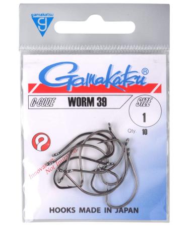 Gamakatsu Hook Worm 39 - Drop Shot Angelhaken Fishing for Drop Shot hooks for jigs & rubber baits dropshot hooks for rubber fish size/pack content: size.4/12 pieces