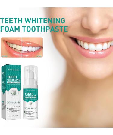 NVNV Teethaid Whitening Toothpaste Teeth Whitening Foam Mouth Ulcers Bad Breath Removal Cavities Prevention and Healing (60ml A-2pcs) - Buy Online on GoSupps.com