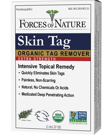 Natural Skin Tag Remover - Forces of Nature Extra Strength 11ml | Organic, Non-GMO, Safe & Pain-Free - Buy Online on GoSupps.com