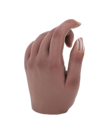 Manicure Practice Fake Hand Silicone Nail Training Model with Bendable Joints Embedded Nail and Thick Nail Bed Skin for Authentic Nail Application Experience Ideal (Left Hand) - Buy Online on GoSupps.com