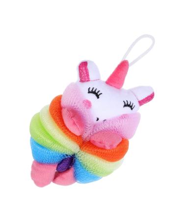 Healeved Bath Ball Bath Wash Sponge Scrubber Bath Mesh Pouf Bubble Makers Travel Case Shower Balls Bubble Making Nets Skin Friendly Tool Bath or Pink