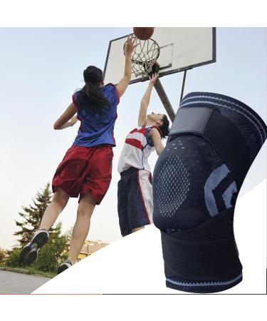 Knee Brace Compression Sleeve - Adjustable Patella Stabilizer with Silicone Support for Meniscus Tear - Best Knee Pads for Arthritis & Running - X-Large White - Buy Online on GoSupps.com