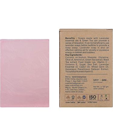 SVATV Handcrafted savon with Lavender & Green Tea | Soothing Herbs | Moisturized skin - Traditional Ayurvedic Herbal body savon bars for Men & Women all skin types 125g x2 Bars - Buy Online on GoSupps.com