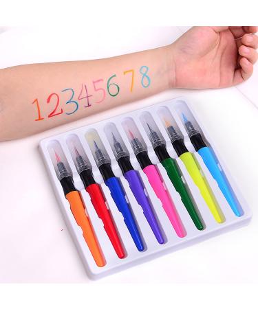 Face Paint Temporary Tatt Markers 8 Colors Body Pen Body Paint Kit Skin Safe Fine Tip Temporary Tatt Pens Fake Tatt s Kit for Kids Women Men