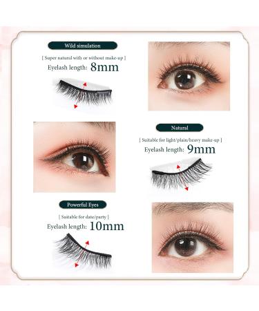 Qwesure Xixi 3D Magnetic False Eyelashes 3 Pairs Thick and Long Natural Looking Soft Magnetic Eyelashes No Glue - Buy Online on GoSupps.com