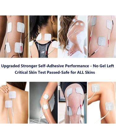 TENS Unit Electrode Pads - 20 Pcs Stronger Self-Adhesive Replacement 2x2 Reusable Latex Free Compatible with TENS 7000 & AUVON - International Shipping Available - Buy Online on GoSupps.com