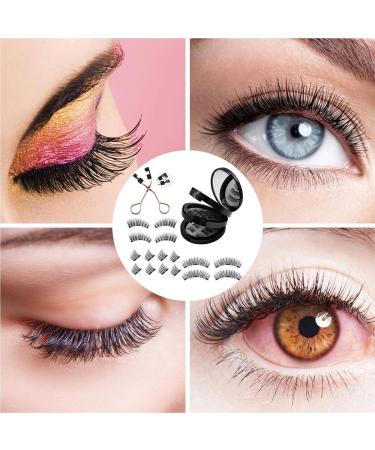 MDRTIRIM 3D Magnetic Eyelashes Set - Dual Magnets, Reusable, Glueless, Soft Natural False Eyelashes with Tweezers - Buy Online on GoSupps.com