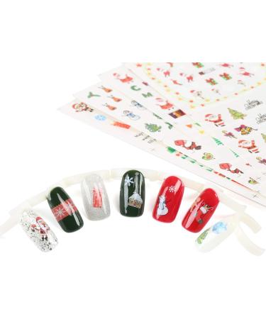 Naler Christmas Nail Stickers 24 Small Sheets Xmas Nail Toe Stickers Water Slide Decal for Women Girls Ladies Christmas Decoration - Buy Online on GoSupps.com