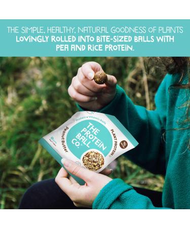 Protein Balls Peanut Butter Flavour by The Protein Ball Co - 100% Natural Plant Based Vitamin Enriched Snacks - 10 x 45g Bags - Gluten Free & High Fibre - Buy Online on GoSupps.com