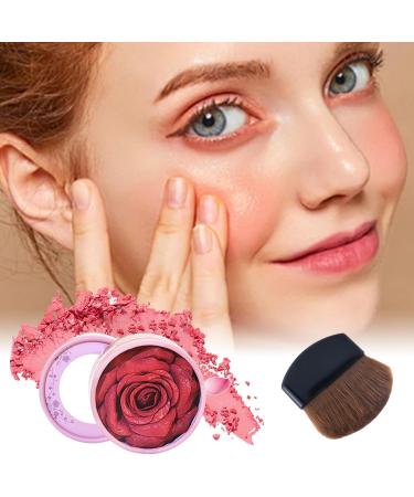  Dgayaeic 3D rose petal blush lightweight powder texture 10 ml matte rose petal makeup blush powder makeup blush buildable color contour and highlight - Buy Online on GoSupps.com