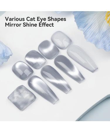 Cat Eye Gel Nail Polish Moonlight 12ML - Magnetic Silver Glitter Holographic UV Gel for DIY Nail Art & Manicure - Buy Online on GoSupps.com