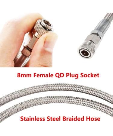 VaVoger Scuba Adapter - High Pressure PCP Paintball HPA Tank Fill Station - Stainless Steel Braided - Black - Buy Online on GoSupps.com