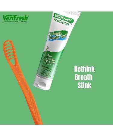 VeriFresh Fresh Breath Kit with Tongue Scraper & Cleaning Gel - All Natural Treatment for Bad Breath - Buy Online on GoSupps.com